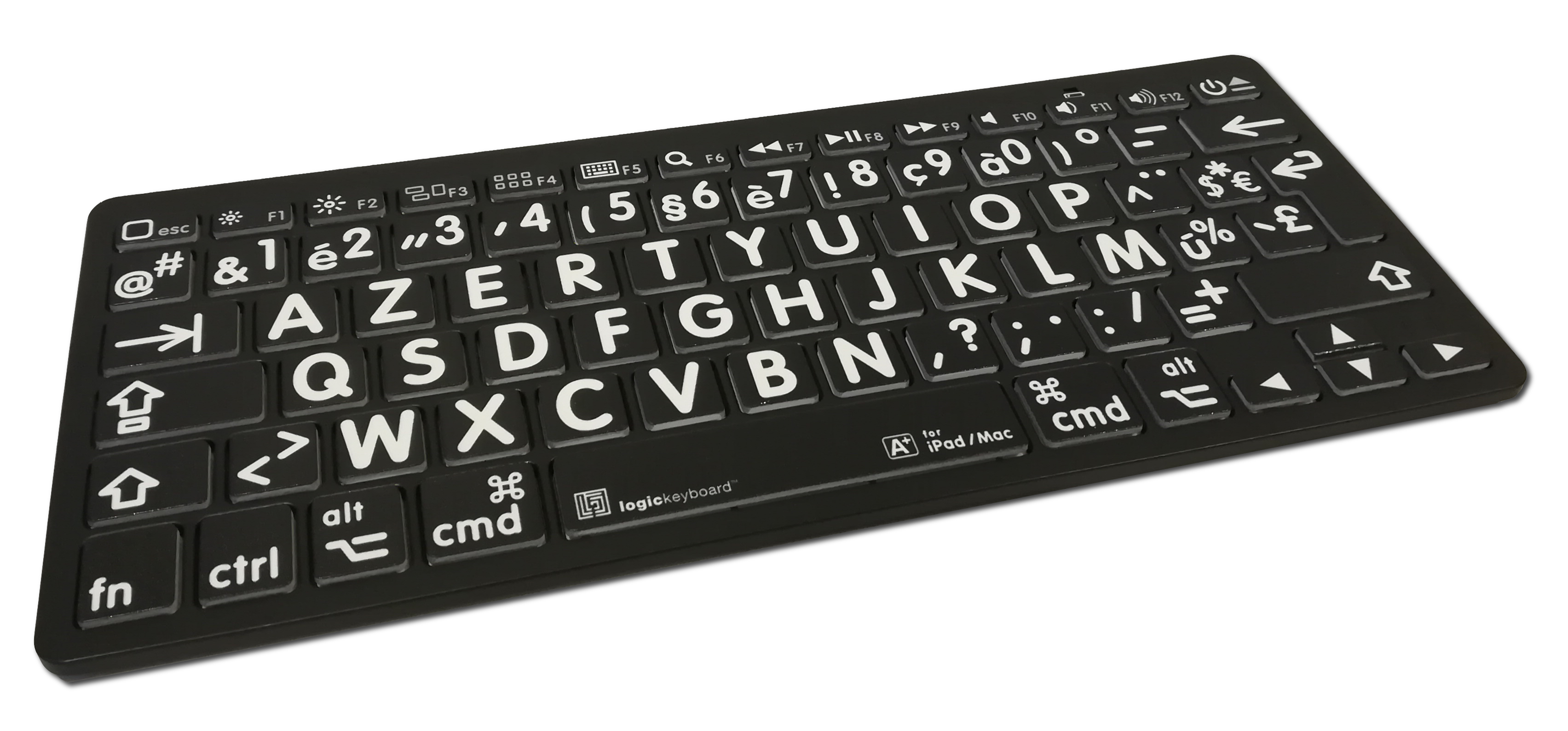 Flikkeren fusie regel XL Print bluetooth toetsenbord - zwarte toetsen met witte letters