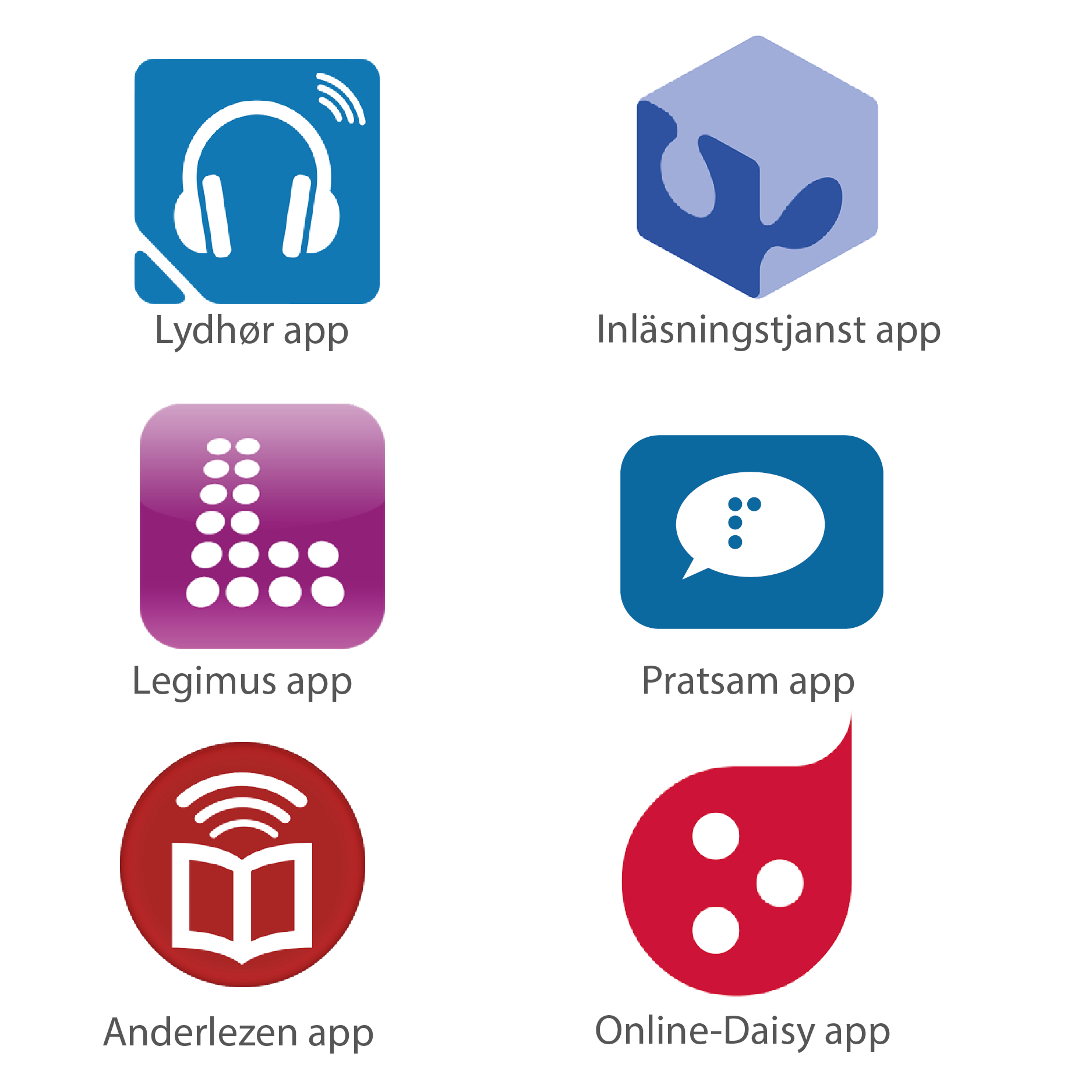 overview app logo's