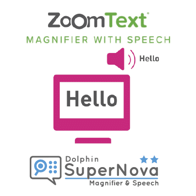 logos zoomtext magnifier and speech et supernova magnifier and speech