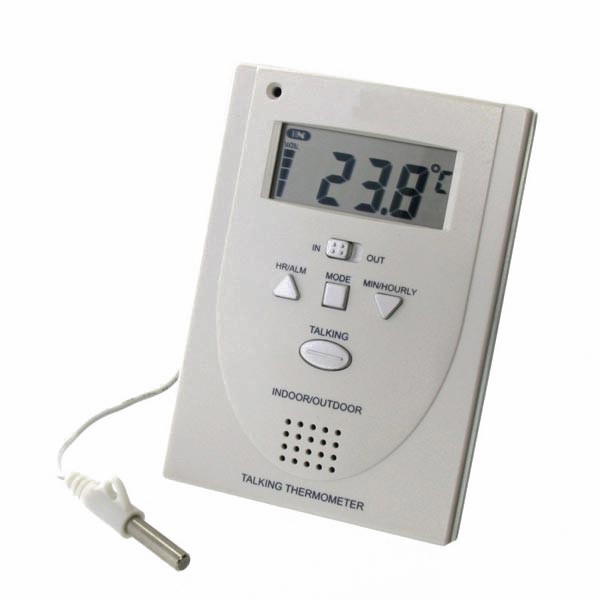 Thermomètre d'ambiance parlant - intérieur et extérieur - Sensotec